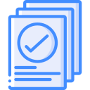 paperwork blue icon