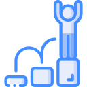 steps blue icon