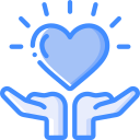 supportive blue icon