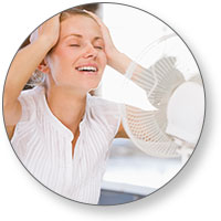 Ways to manage hot temperatures - have a fan available