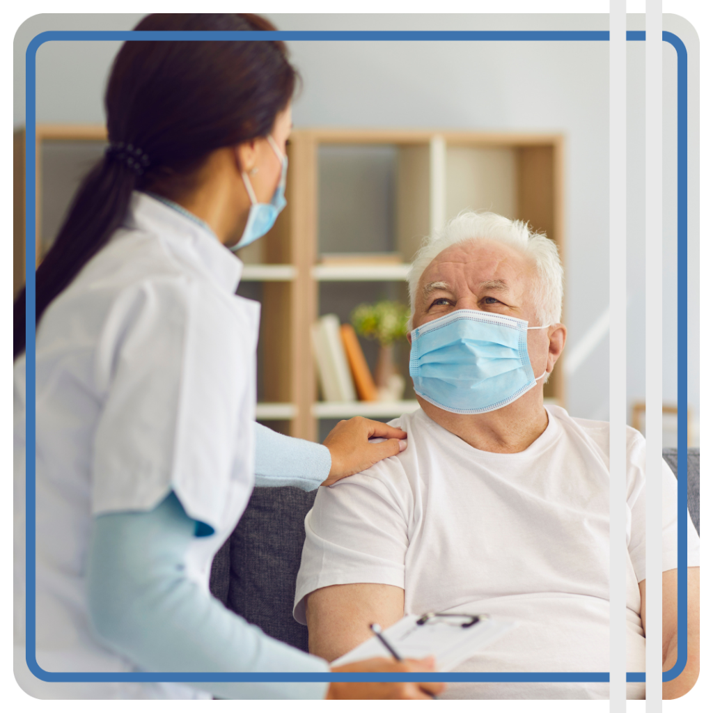 A nurse and patient